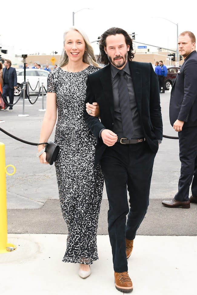Reeves and Grant attending an event at the MOCA in May, 2019.