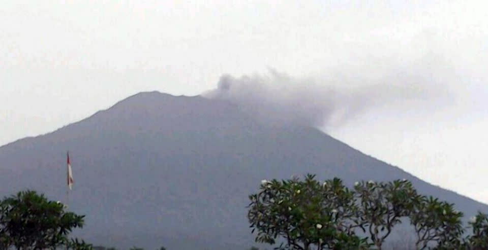 After initial tremors in September, Bali's Mount Agung has finally begun to erupt. Source: 7 News