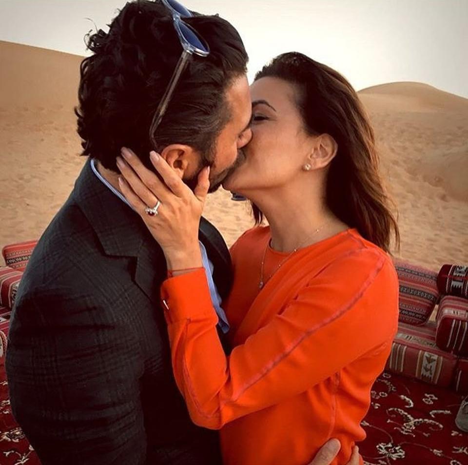 <p><strong>José Antonio Bastón and Eva Longoria</strong></p> <p>You’ve heard of a destination wedding, but there’s something to be said for a destination proposal. Bastón proposed to Longoria while on vacation in Dubai. He had apparently planned the proposal for six months, and according to Longoria, it took place in a desert, surrounded by camels and falcons.</p>