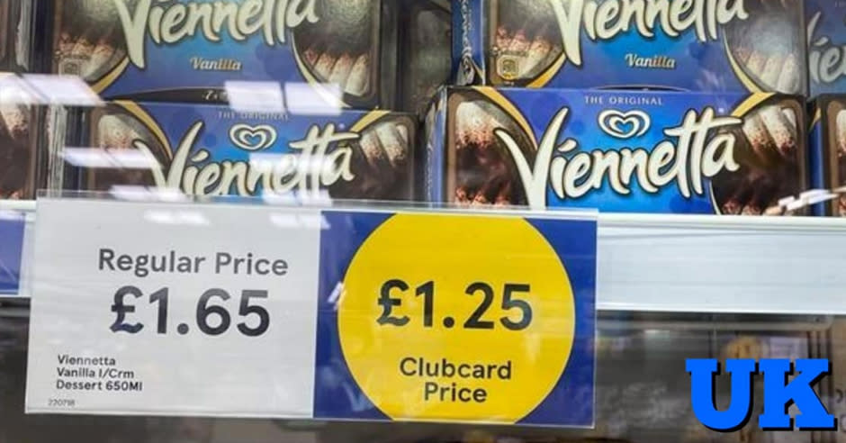 有網民發現， Viennetta雪糕在英國只售1.25英鎊，相當於11.8港元（網絡圖片）