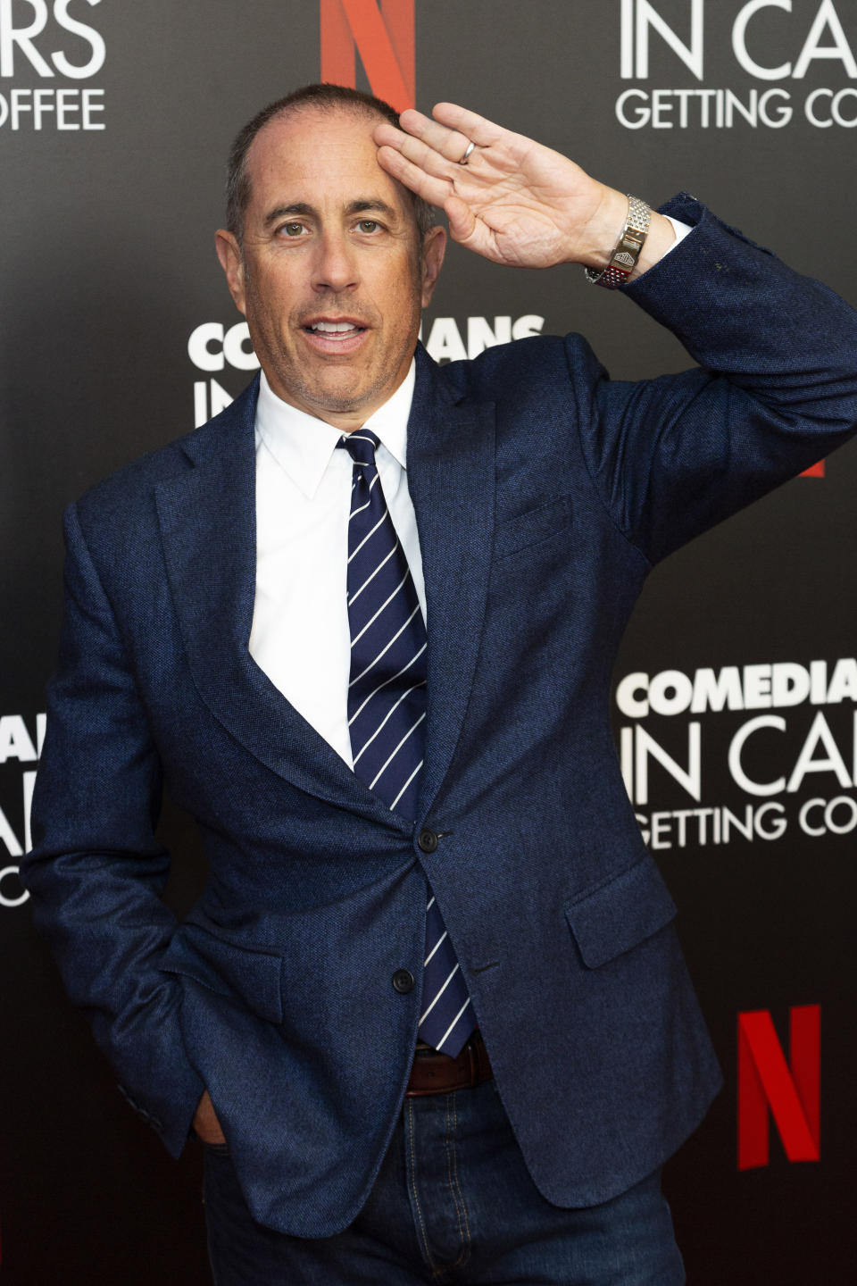 Jerry Seinfeld attends the "Comedians In Cars Getting Coffee," photo call at The Paley Center for Media, Wednesday, July 17, 2019, in Beverly Hills, Calif. (Photo by Willy Sanjuan/Invision/AP)