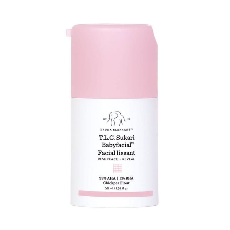 Face Mask: Drunk Elephant T.L.C. Sukari Babyfacial 25% AHA + 2% BHA Mask