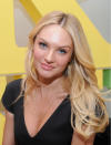 NEW YORK, NY - MARCH 13: Victoria's Secret Angel Candice Swanepoel attends Victoria's Secret Very Sexy Tour stop in New York at the Victoria’s Secret at Herald Square on March 13, 2012 in New York City. (Photo by Jamie McCarthy/Getty Images for Victoria's Secret)