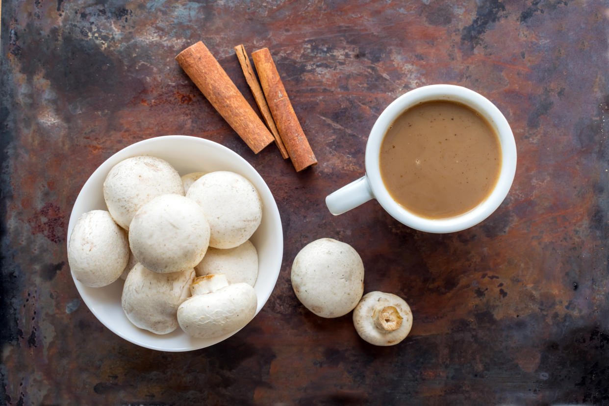 Mushrooms in coffee sound like a weird combination, but a dietitian says it’s really good for you—and it tastes great.