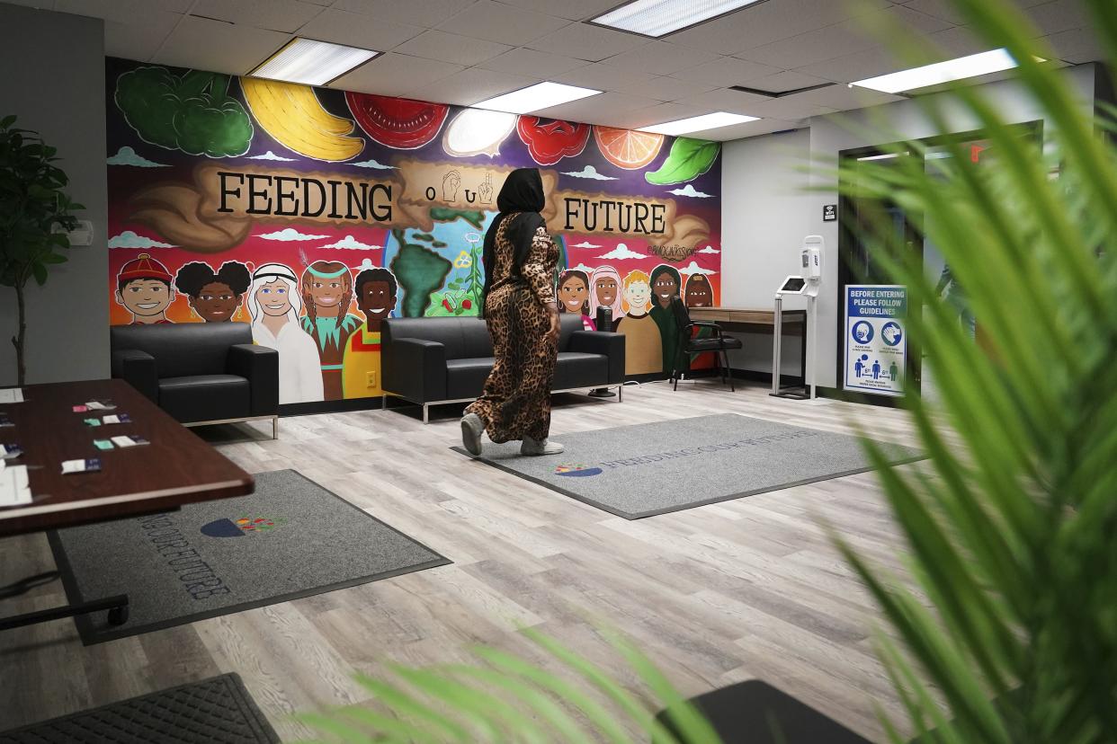 The offices of Feeding Our Future are shown Thursday, Jan. 27, 2022 in St. Anthony, Minn., a week after FBI agents raided the offices of Minnesota nonprofit.