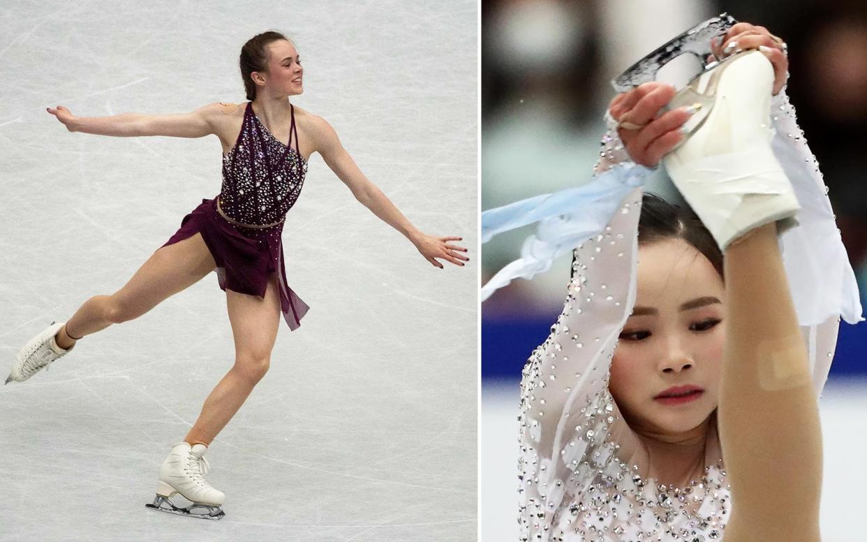 In echoes of the infamous Tonya Harding-Nancy Kerrigan incident, Lim Eun-soo sustained a gash to her calf, caused - her agents claimed - by rival Mariah Bell - GETTY IMAGES