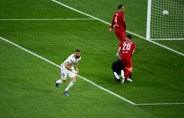 Karim Benzema is denied by the offside flag