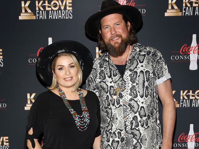 <p>Terry Wyatt/Getty</p> Crystal Williams and Zach Williams attends the 2021 K-LOVE Fan Awards in May 2021 in Nashville, Tennessee