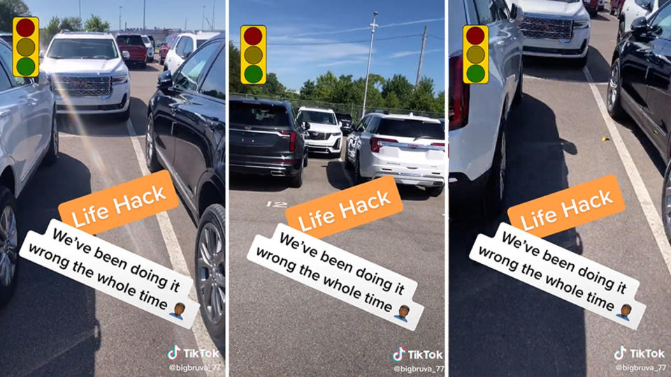 A TikToker has shared a life hack, saying we have been parking wrong 