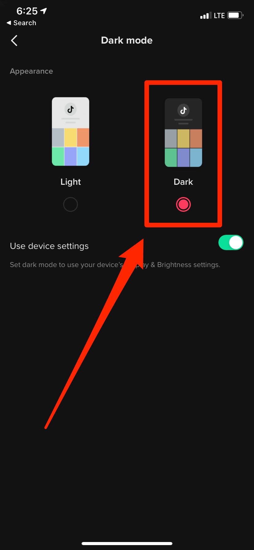 tiktok dark mode 3