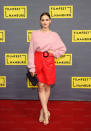 <p>Das Colorblocking feiert sein Trend-Comeback. Besonders die rosarote Kombi wie bei Schauspielerin Emilia Schüle steht ganz oben auf dem Style-Ranking. (Bild: ddp) </p>