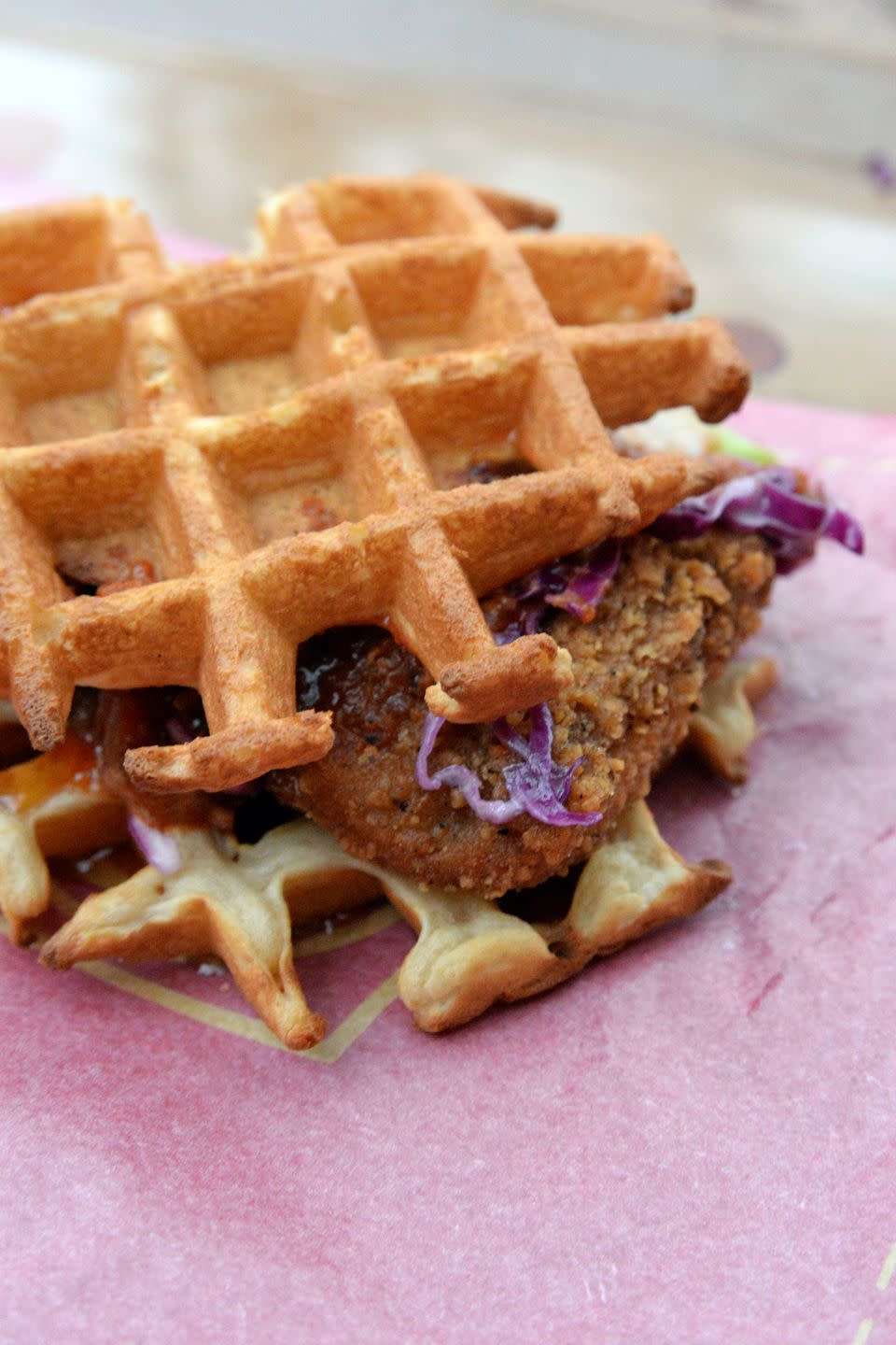 Fried Chicken Waffle Sandwich