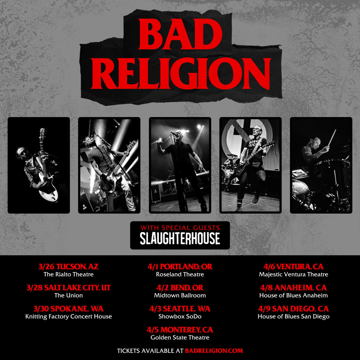 bad religion tour los angeles