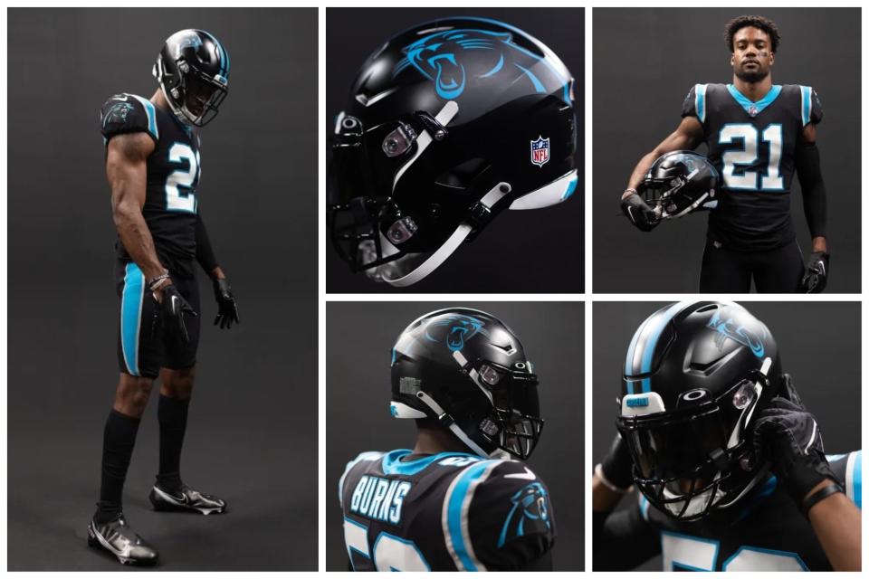 Carolina Panthers new black helmet