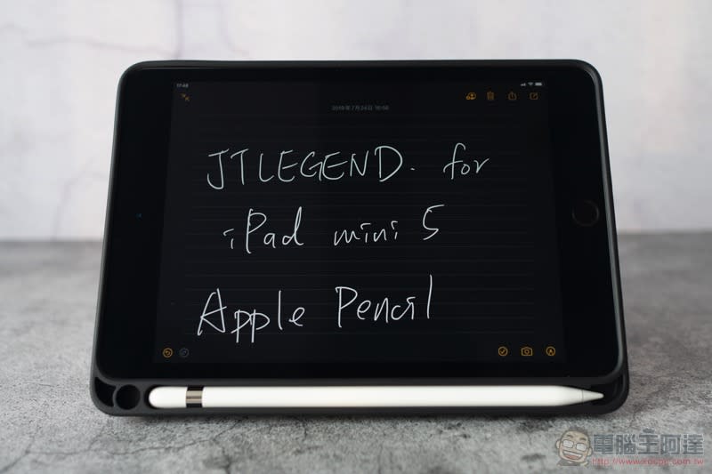 JTLEGEND iPad mini 5 相機快取多角度折疊布紋皮套