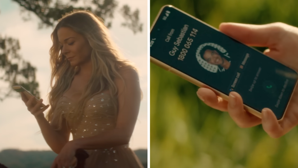 The Voice's LeAnn Rimes answering Guy Sebastian's call in the new promo.