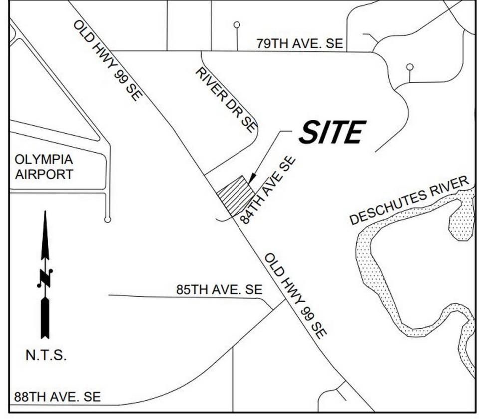 The location of the proposed self-storage units.