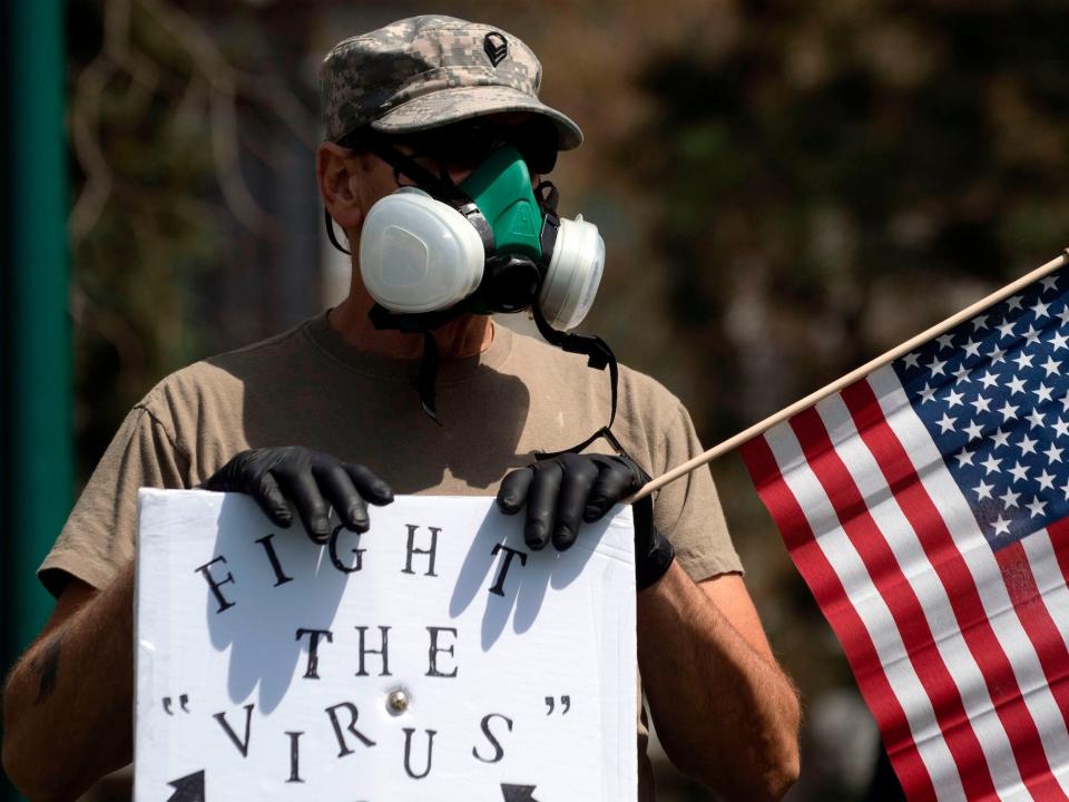 protest lockdown coronavirus US mask