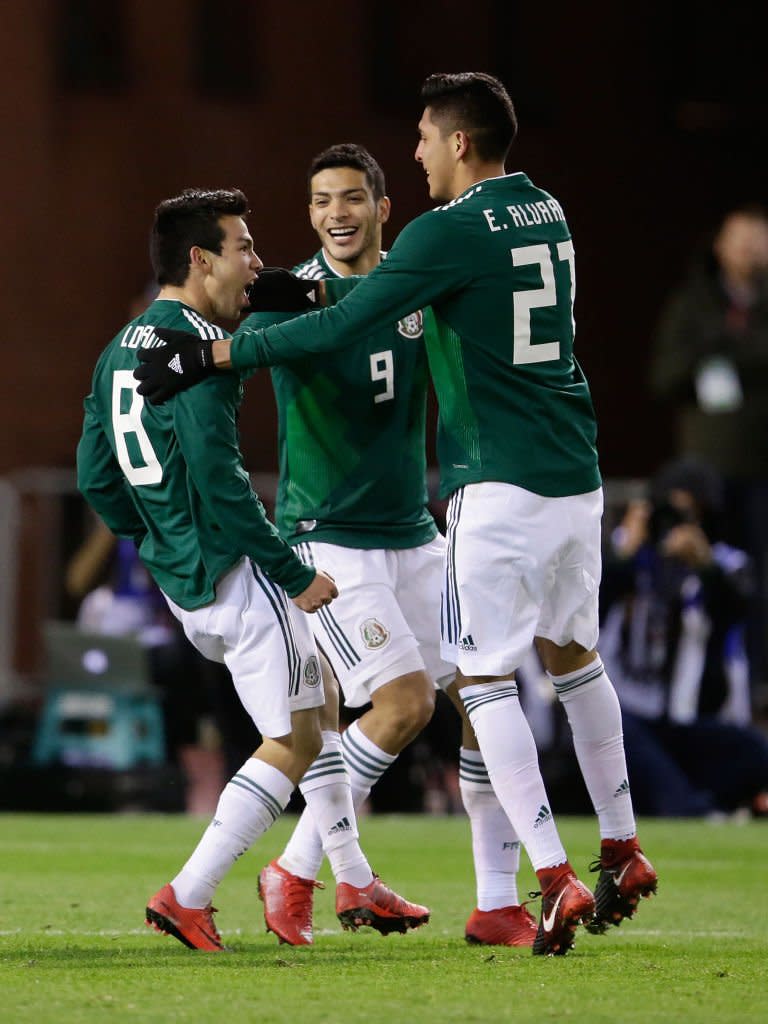 Hirving Lozano, Raúl Jiménez y Edson Álvarez