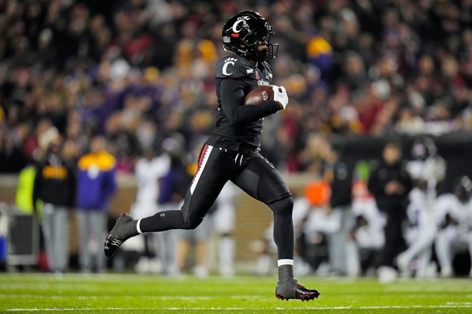 Wide receiver Tyler Scott could be the highest drafted Bearcat. He's been projected as a third-round pick.