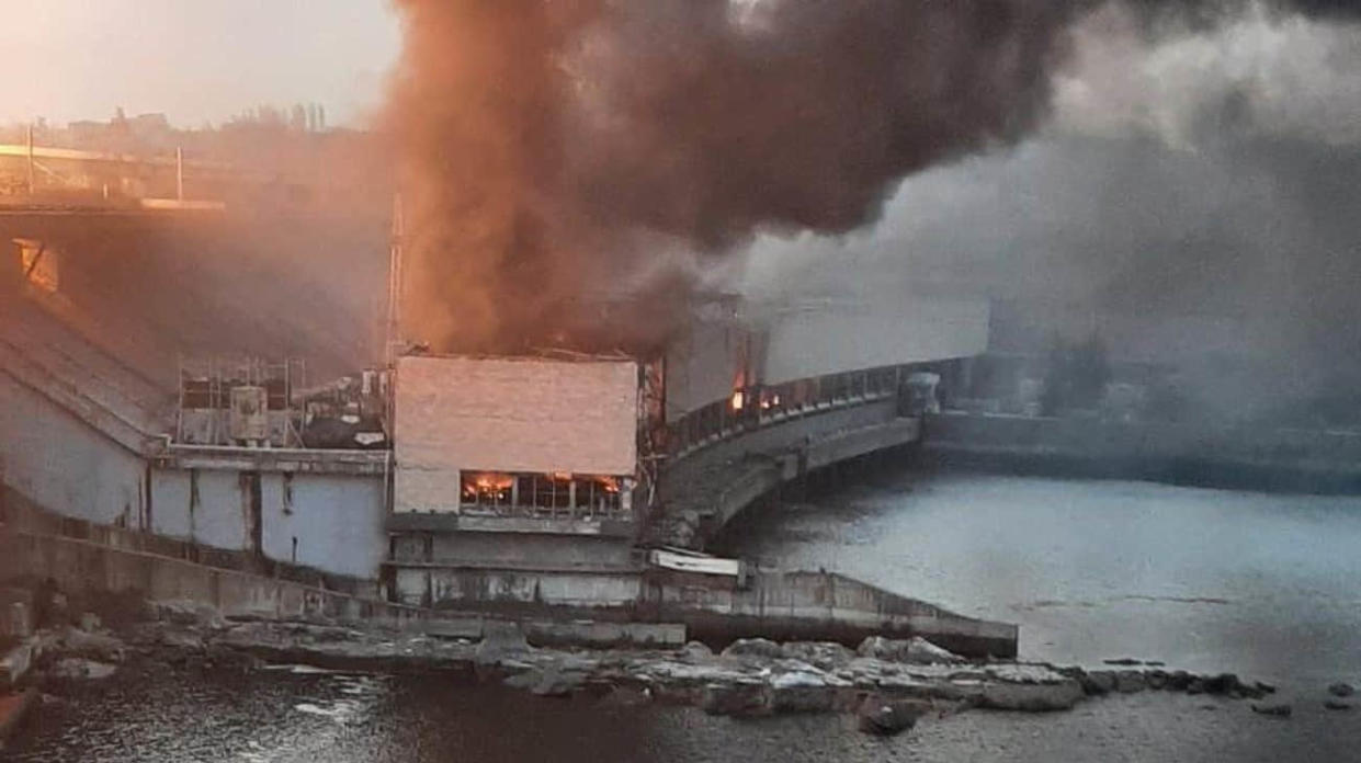 Dnipro HPP on 22 March. Photo: Prosecutor General on Facebook