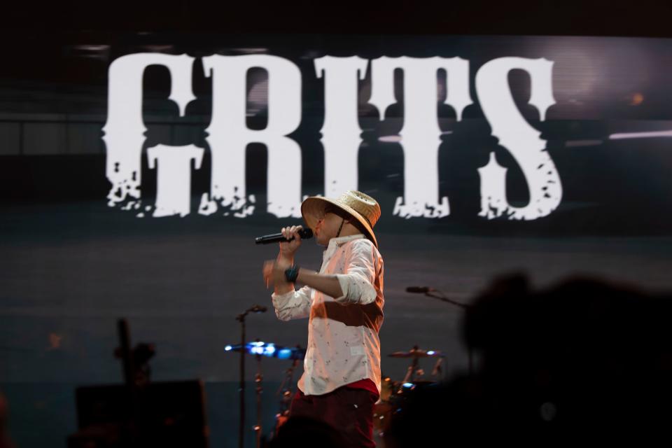 Grits performs during the 54th annual Dove Awards at Lipscomb University in Nashville , Tenn., Tuesday, Oct. 17, 2023.