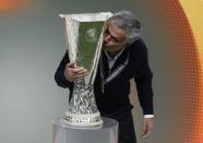 Football Soccer - Ajax Amsterdam v Manchester United - UEFA Europa League Final - Friends Arena, Solna, Stockholm, Sweden - 24/5/17 Manchester United manager Jose Mourinho kisses the tophy Reuters / Phil Noble Livepic