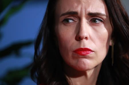 New Zealand's Prime Minister Jacinda Ardern holds a news conference on the sidelines during the 2019 United Nations Climate Action Summit at U.N. headquarters in New York City, New York, U.S.