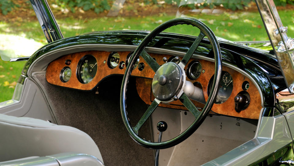 The interior of the Alvis 4.3 Litre Vanden Plas Tourer continuation car.