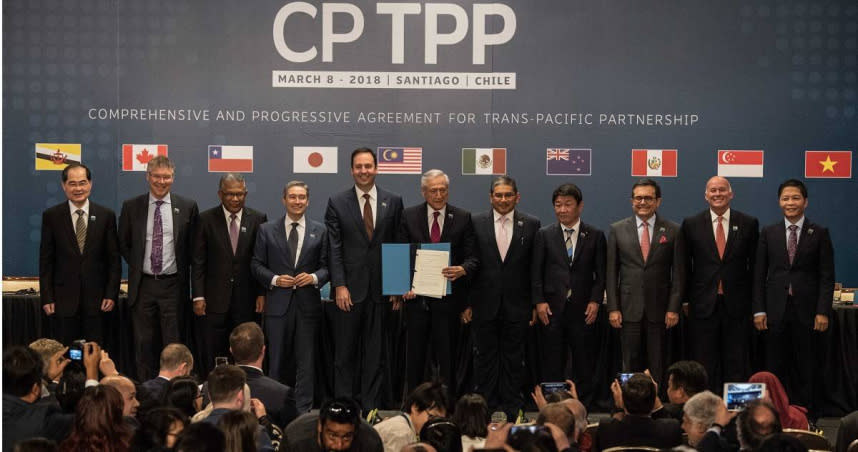 中國大陸今年九月搶先台灣申請加入CPTPP，接下來台灣與日方進行日本福島五縣食品等貿易談判，勢必要與中方爭分奪秒，才有望搶得入場券。（圖／新華社）