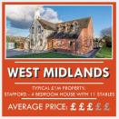 <p>Expect to get a four-bedroom house with 11 stables for £1m in the West Midlands. In Stafford, you will find beautiful large homes with plenty of space for the whole family. Any takers? </p><p>Average property price: £195,399</p>