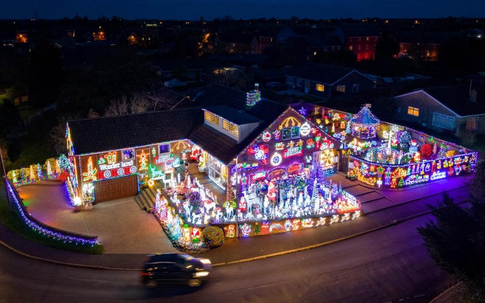 Helen and John Attlesey’s Christmas display is raising money for Great Ormond Street Hospital and the East Anglia Children’s Hospice - Terry Harris