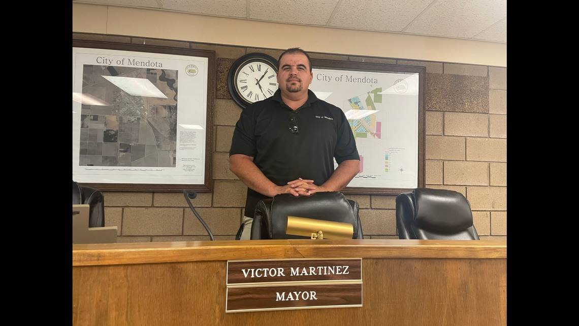 Mendota City Mayor Victor Martinez on a recent afternoon. Martinez was appointed as mayor in December 2022. Yesenia Amaro/yamaro@fresnobee.com