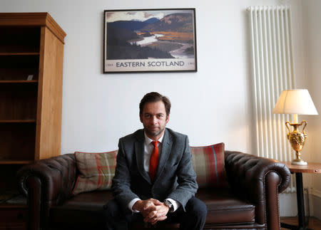 Emmanuel Moine, the manager of Glen Mhor Hotel, poses for a photograph in Inverness, Scotland, Britain March 8, 2019. REUTERS/Russell Cheyne