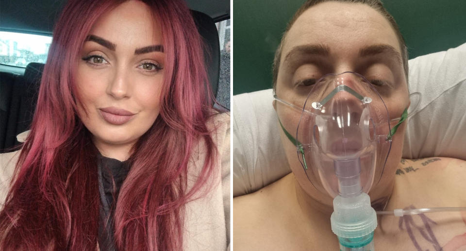 Stephanie Thomson before and after cancer diagnosis