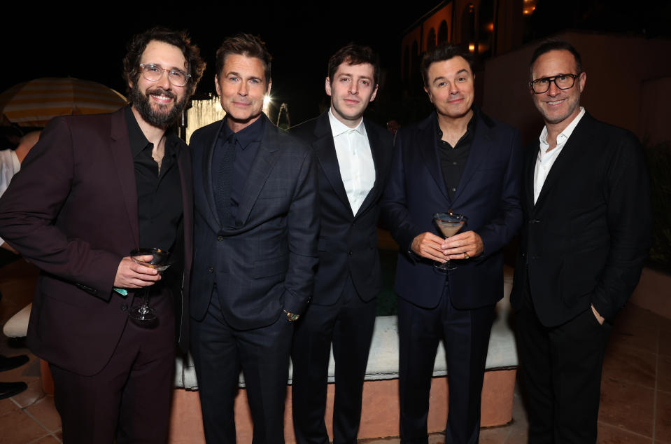 Josh Groban, Rob Lowe, Alex Edelman, Seth MacFarlane and Richard Weitz