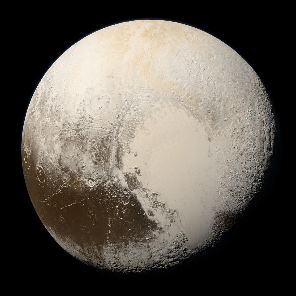 A close-up of Pluto