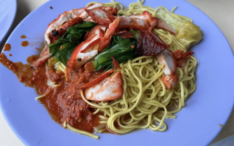 Dunman Char Siew Wanton Mee - wanton mee