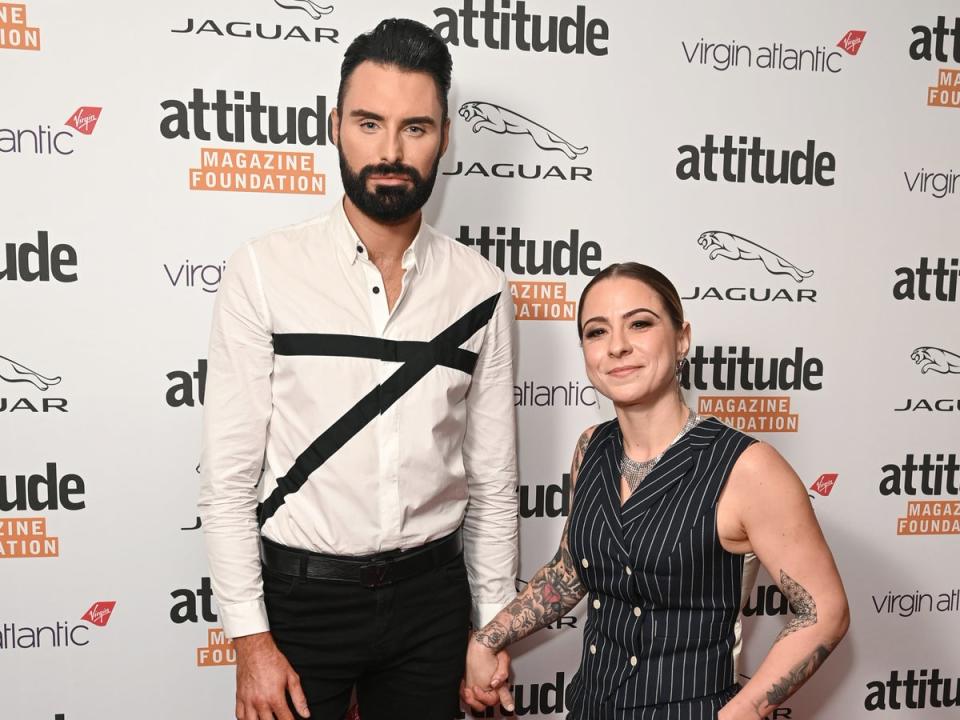 Rylan Clark and Lucy Spraggan attend The Virgin Atlantic Attitude Awards 2021 (Getty Images)