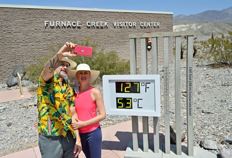 Extreme heat in Death Valley, California