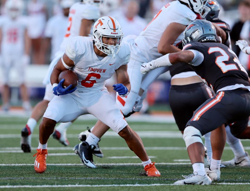 Skyridge and Timpview play at Skyridge in Lehi on Friday, Aug. 11, 2023. Skyridge won 26-14. | Scott G Winterton, Deseret News