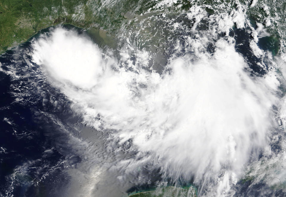 Tropical Storm Barry is shown in the Gulf of Mexico approaching the coast of Louisiana, U.S. in this July 11, 2019 NASA satellite handout photo. (Photo: NASA/Handout via Reuters) 