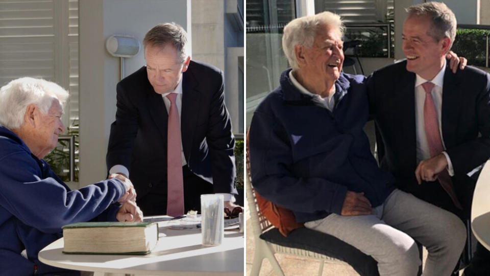 Two more photos of Bill Shorten's visit with Bob Hawke who died aged 89.