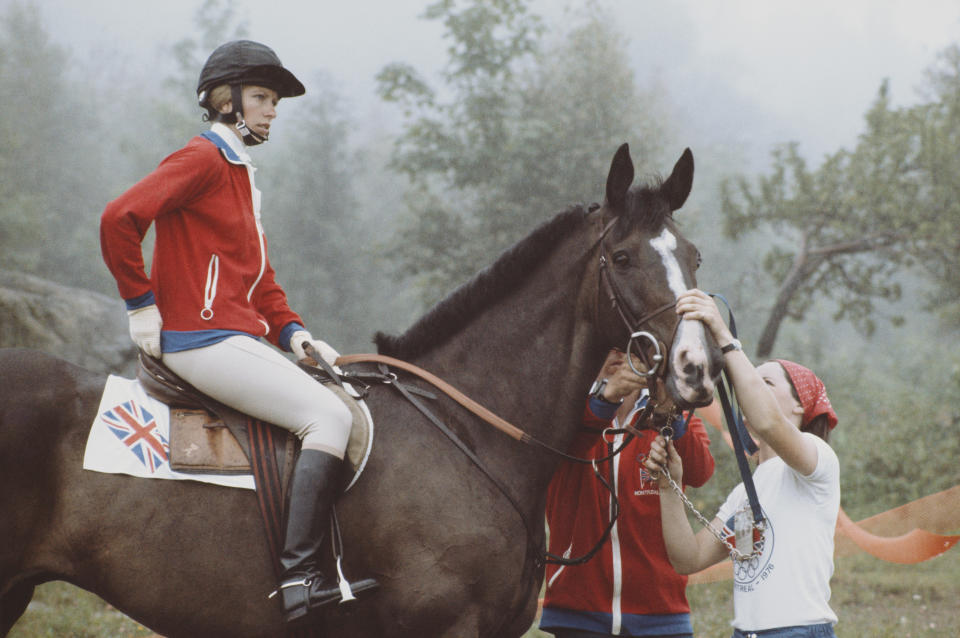 The Princess Royal (pictured in 1976) has represented Great Britain in equestrian events. (Getty Images)