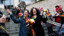 Washington Celebrates First Same-Sex Weddings (ABC News)