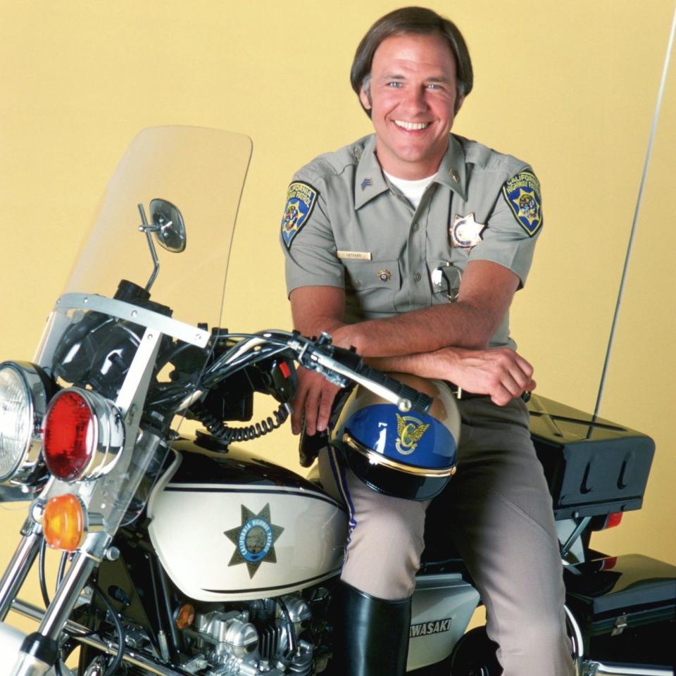 Robert Pine as Sergeant Joseph Getraer in CHiPs TV show, 1978