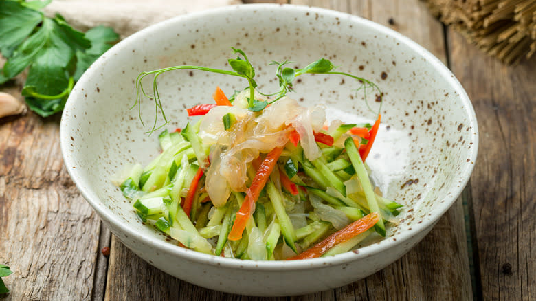 bowl of jellyfish salad