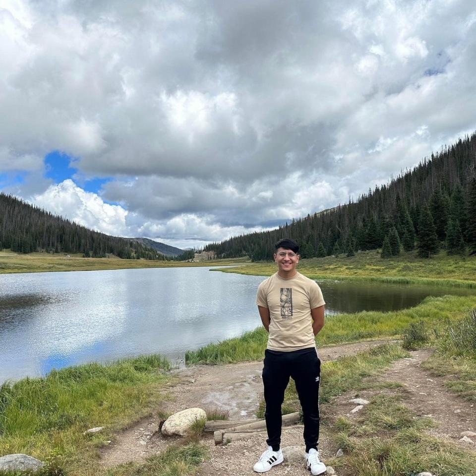 Milton Ramirez, 28, moved back to Michigan in 2020. He's pictured at Rocky Mountain National Park in Colorado.