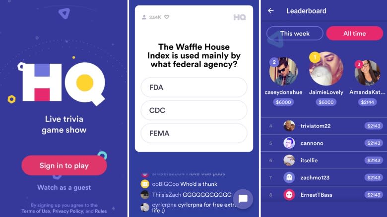 HQ Trivia game has not-so-trivial Canadian connections