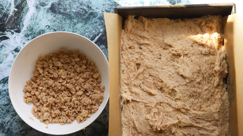 Bowl of hazelnut crumble